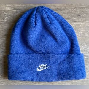 Nike Youth Beanie Winter Hat Cap (Royal Blue/White)